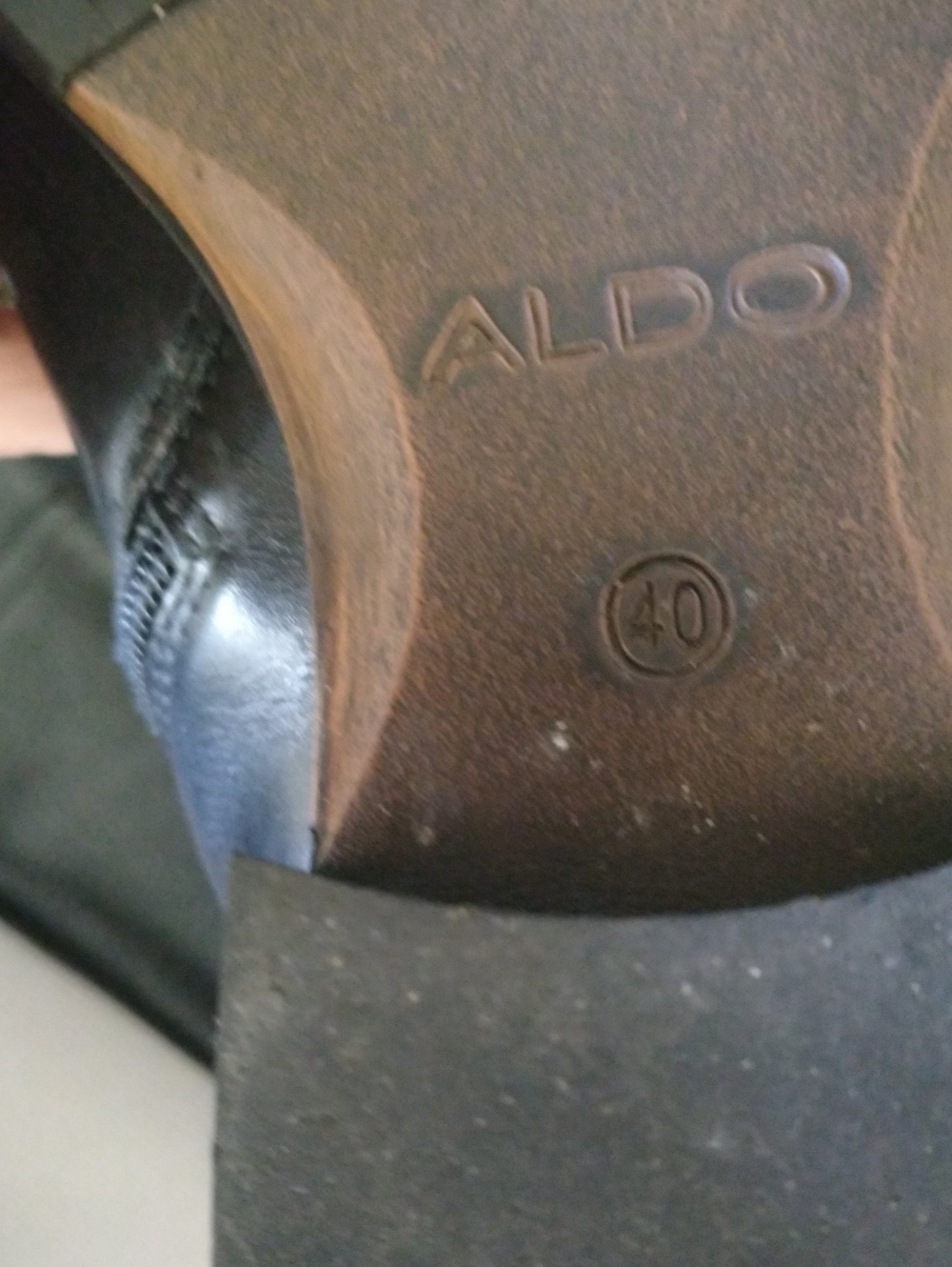 Aldo Tall Black Leather Boots with buckles, size 40 - Picture 11 of 13